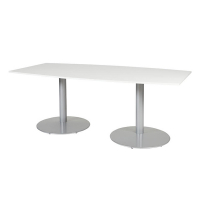 Schaffenburg Linesto vergadertafel tonvormig aluminium onderstel krijtwit blad 100 x 200 cm T-C2010-WIRA-M25 415235