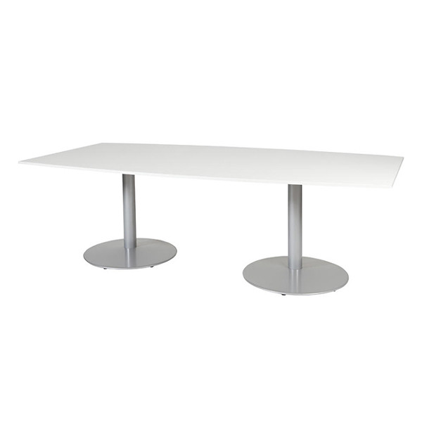 Schaffenburg Linesto vergadertafel tonvormig aluminium onderstel krijtwit blad 120 x 240 cm T-C2412-WIRA-M25 415236 - 1