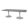 Schaffenburg Linesto vergadertafel tonvormig aluminium onderstel logan eiken blad 120 x 240 cm 415242 - 1