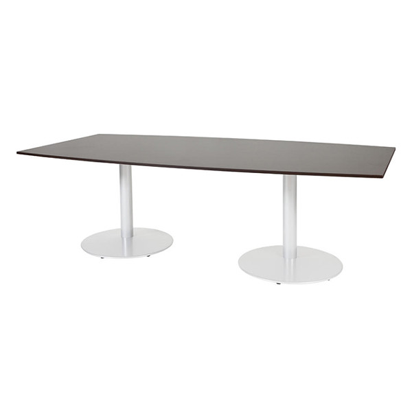 Schaffenburg Linesto vergadertafel tonvormig wit onderstel logan eiken blad 120 x 240 cm T-C2412-LOGW-M25 415250 - 1