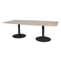 Schaffenburg Linesto vergadertafel tonvormig zwart onderstel licht kerselaar blad 120 x 240 cm T-C2412-HAVZ-M25 415230