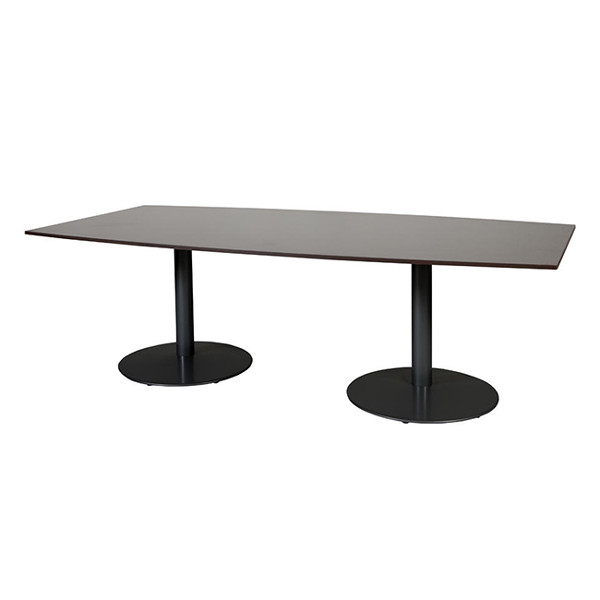 Schaffenburg Linesto vergadertafel tonvormig zwart onderstel logan eiken blad 120 x 240 cm T-C2412-LOGZ-M25 415234 - 1