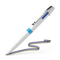 Schneider 4-kleurenbalpen Take 4  wit/lichtblauw 210911