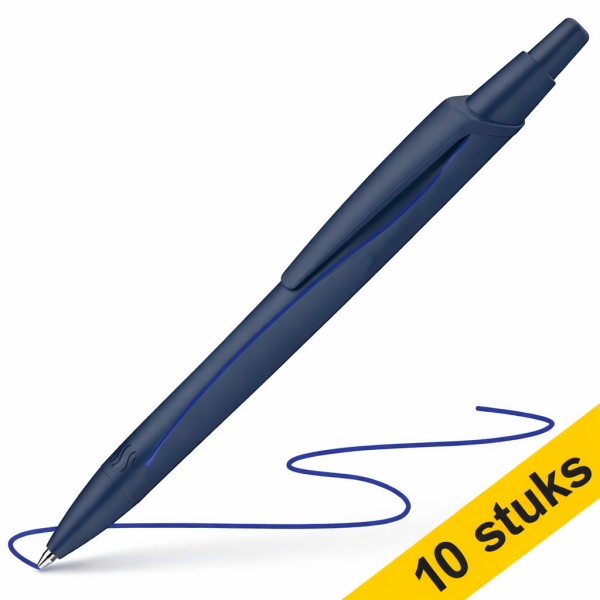 Aanbieding: 10x Schneider Reco balpen donkerblauw 217278 - 1