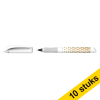 Aanbieding: 10x Schneider balpen Rollerball Easy goud/wit 240002 - 1