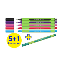 Schneider Fineliner Line-Up lijnbreedte 0,4mm kleuren assorti 5 + 1 gratis 210988