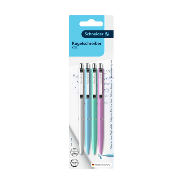 Schneider K15 balpen pastel assorti (4 kleuren) 210935 - 1