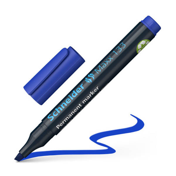 Schneider Maxx 133 permanent marker schuine punt blauw 211041 - 1