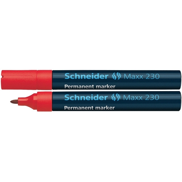 Schneider Maxx 230 permanent marker ronde punt rood 217008 - 1