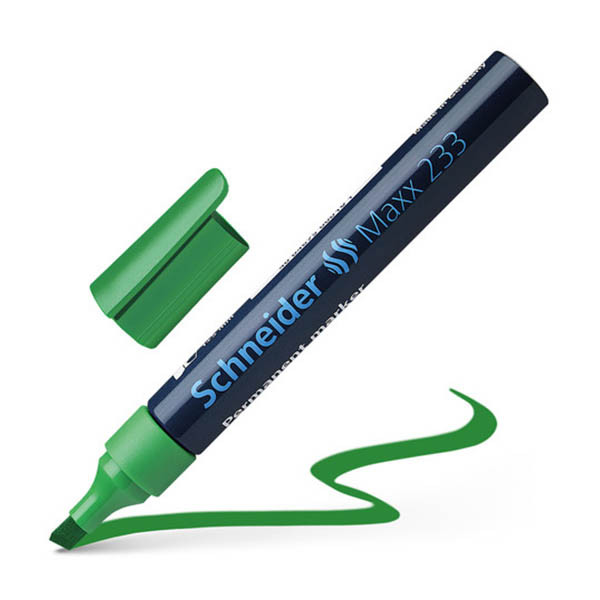 Schneider Maxx 233 permanent marker schuine punt groen 211061 - 1
