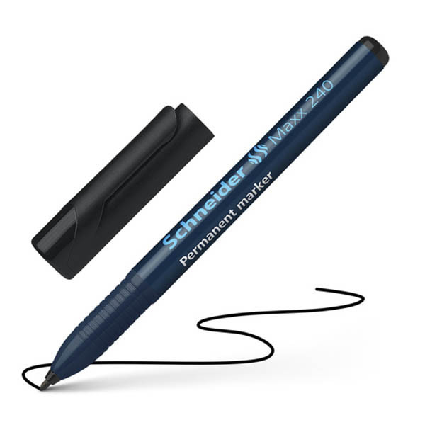 Schneider Maxx 240 permanent marker ronde punt zwart 217018 - 1
