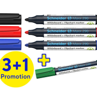 Schneider Maxx 290 boardmarker ronde punt in kleur assorti 3+1 gratis 211103