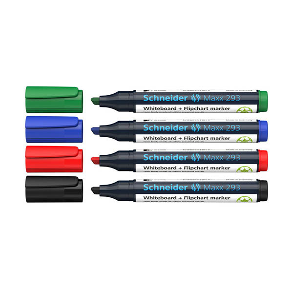 Schneider Maxx 293 whiteboard marker schuine punt 2-5 mm assortiment (4 kleuren) 211093 - 1