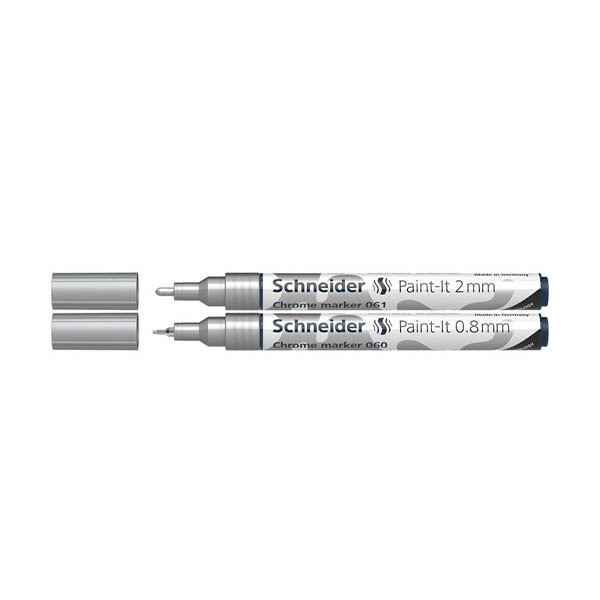 Schneider Paint-It 060/061 chrome marker etui 2stuks 0.8 en 2 mm 211185 - 1