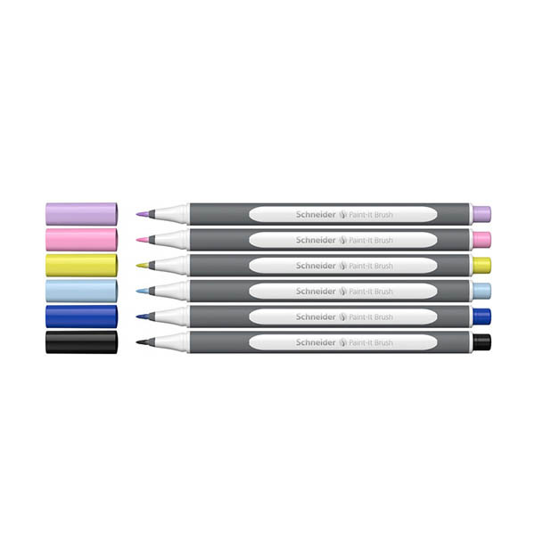 Schneider Paint-It 070 brushpen etui 5+1 gratis 211177 - 1