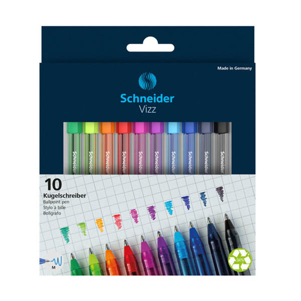 Schneider Vizz M balpen assortiment (10 kleuren) 210912 - 1