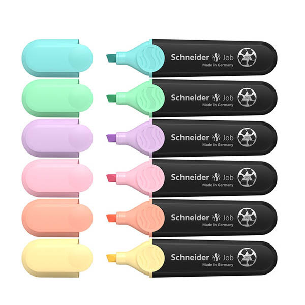 Schneider fluostift Job 150 pastel assorti (6 kleuren) 211031 - 1
