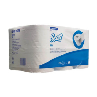 Scott Plus toiletpapier 3-laags 350 vellen wit (6 x 6 stuks) SCO00066