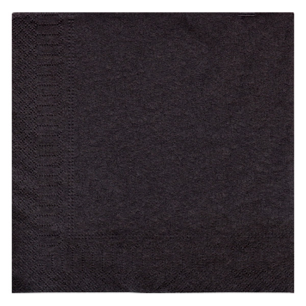 Servet 2-laags zwart (100 stuks) 612655 402729 - 2