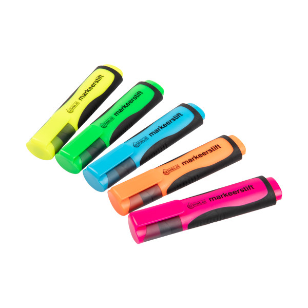 Set 123inkt fluostiften roze/groen/blauw/geel/oranje 301576 - 1