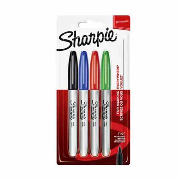 Sharpie permanent marker (fijne punt 1,5 mm) (assortiment 4 stuks) 424495 - 1