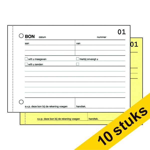 Aanbieding: 10x Sigel Expres bonboekje zelfkopiërend met copystop (50 vellen) 208478 - 1