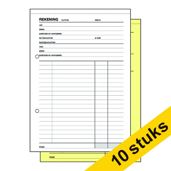 Aanbieding: 10x Sigel Expres rekeningenblok zelfkopiërend met copystop (2 x 50 vellen) 208490 - 1