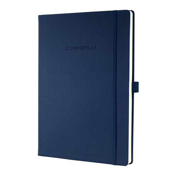 Sigel Conceptum Pure notitieboek A5 gelijnd 80 g/m² 97 vellen donkerblauw SI-CO657 221422 - 1