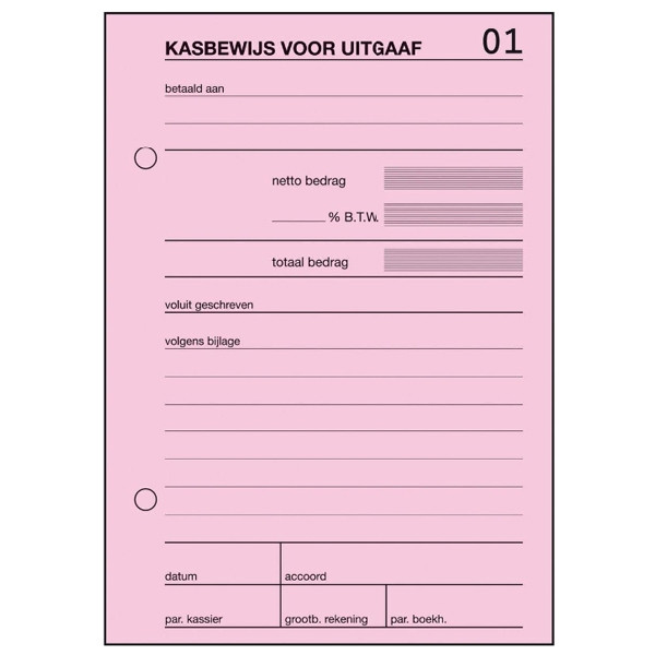 Sigel Expres kasboek uitgaaf (100 vellen) 43005 208516 - 1