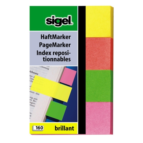 Sigel index met 4 basiskleuren 20 x 50 mm (160 tabs) SI-HN630 208589 - 1