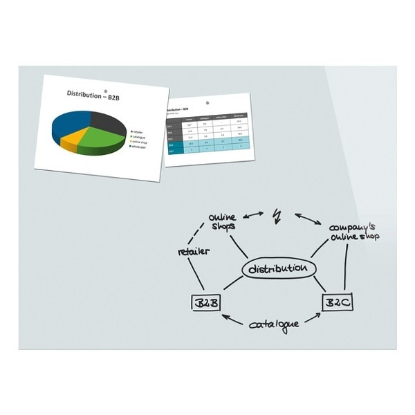Sigel magnetisch glasbord 120 x 90 cm wit SI-B1400 208783 - 1