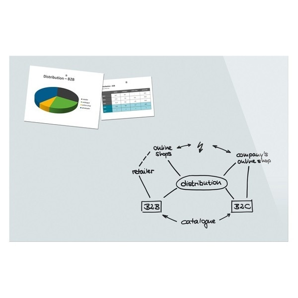 Sigel magnetisch glasbord 150 x 100 cm wit SI-B1500 208784 - 1
