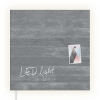 Sigel magnetisch glasbord 48 x 48 cm betondesign LED light 208855 - 1
