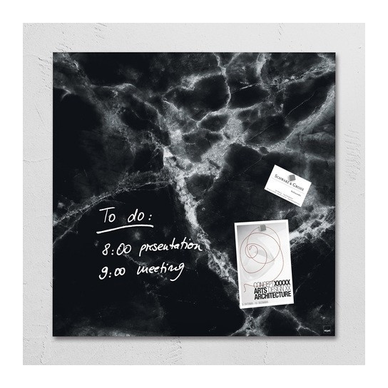 Sigel magnetisch glasbord 48 x 48 cm marmer 208848 - 1