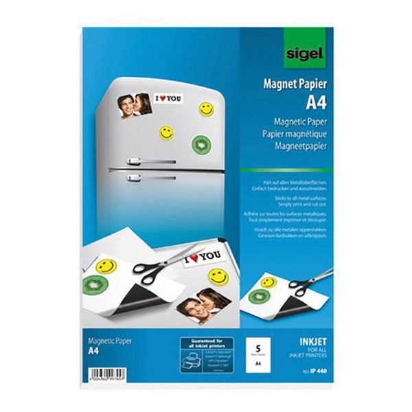 Sigel magnetisch papier mat A4 (5 vel) ip440 208927 - 1