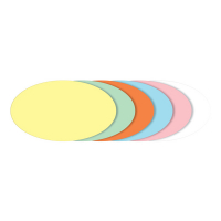Sigel moderatiekaarten ovaal 11 x 19 cm assorti kleur (250 stuks) SI-MU102 208914