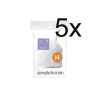 Simplehuman code H vuilniszakken met trekband 30-35 liter (5 x 20 stuks) 298120 - 1