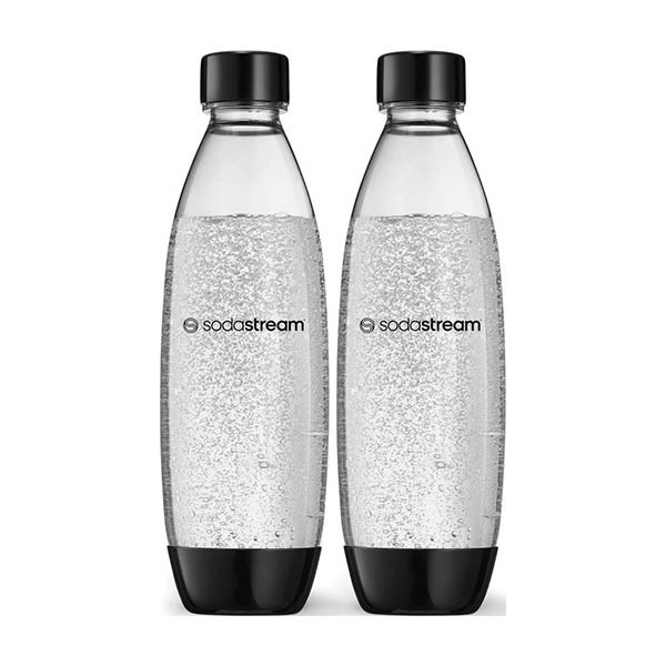 SodaStream Duopack PET Fuse flessen universeel zwart 1 liter (2 stuks) 423667 - 1