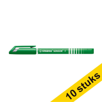 Aanbieding: 10x Stabilo SENSOR fineliner groen 206125