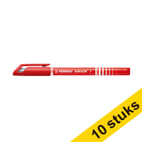 Aanbieding: 10x Stabilo SENSOR fineliner rood 206119