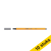 Aanbieding: 10x Stabilo fineliner point 88 donkergrijs