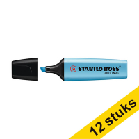 Aanbieding: 12x Stabilo BOSS markeerstift fluorescerend blauw 200003