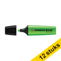 Aanbieding: 12x Stabilo BOSS markeerstift fluorescerend groen 206323