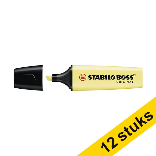 Aanbieding: 12x Stabilo BOSS markeerstift pastelgeel 200381 - 1