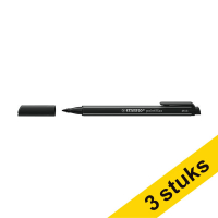 Aanbieding: 3x Stabilo PointMax fineliner zwart 206115