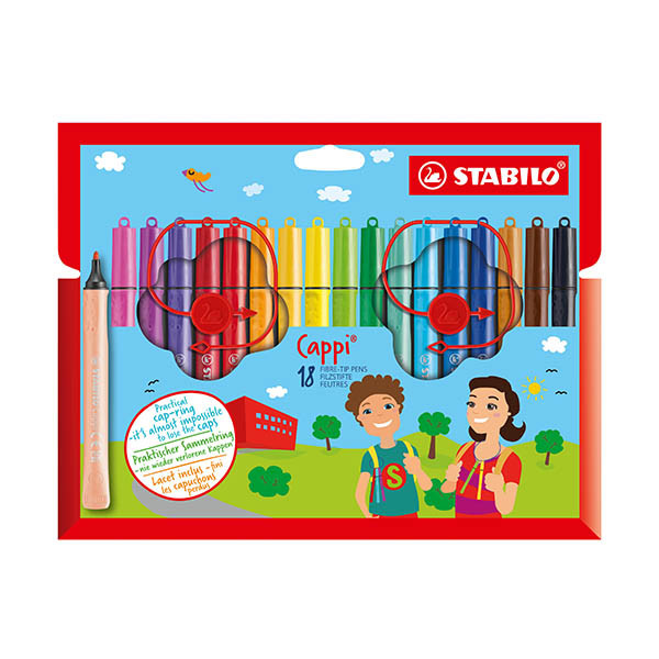 Stabilo Cappi viltstiften (18 stuks) 206283 - 1