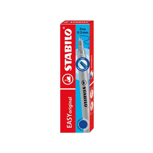 Stabilo Easy Original rollerpen navulling fijn blauw (3 stuks) 687041 200103 - 1