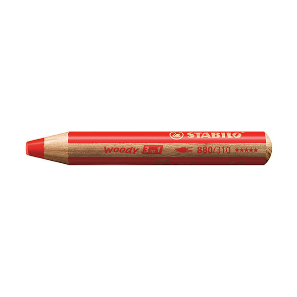 Stabilo Woody 3in1 kleurpotlood rood 206138 - 1