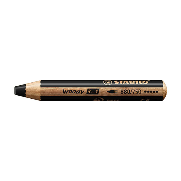 Stabilo Woody 3in1 kleurpotlood zwart 206133 - 1