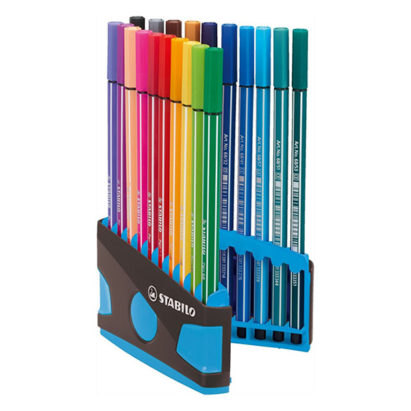 Stabilo point 68 ColorParade viltstift blauw/grijs (20 stuks) BE6820-031-04 200197 - 1
